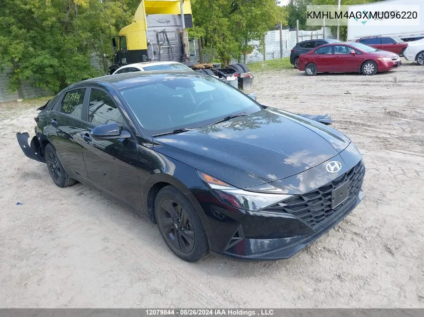 2021 Hyundai Elantra Sel VIN: KMHLM4AGXMU096220 Lot: 12079844