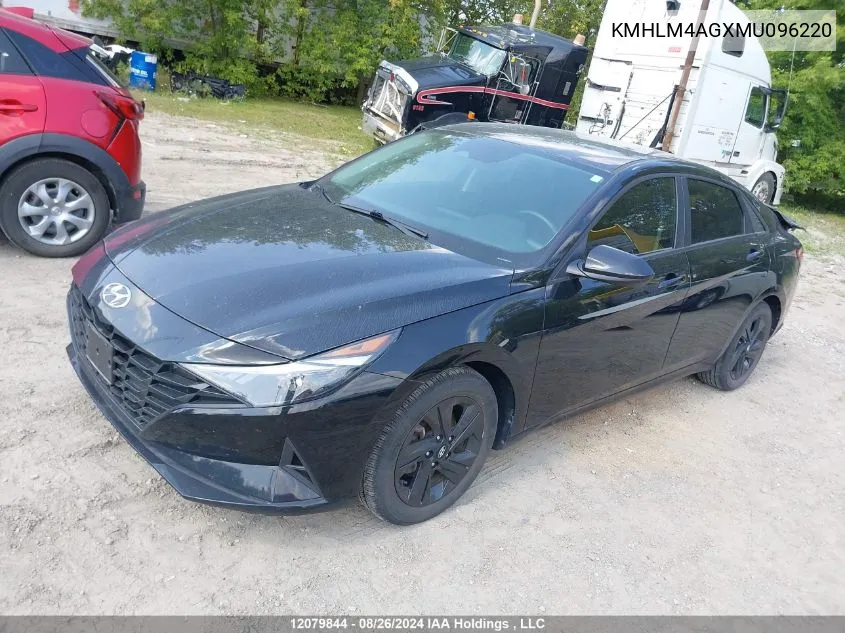 2021 Hyundai Elantra Sel VIN: KMHLM4AGXMU096220 Lot: 12079844