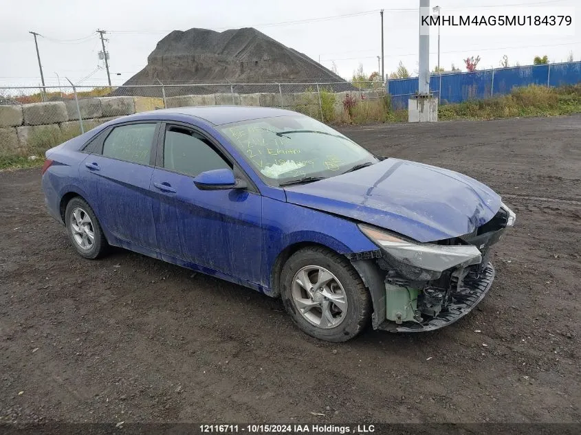 2021 Hyundai Elantra Preferred Ivt VIN: KMHLM4AG5MU184379 Lot: 12116711