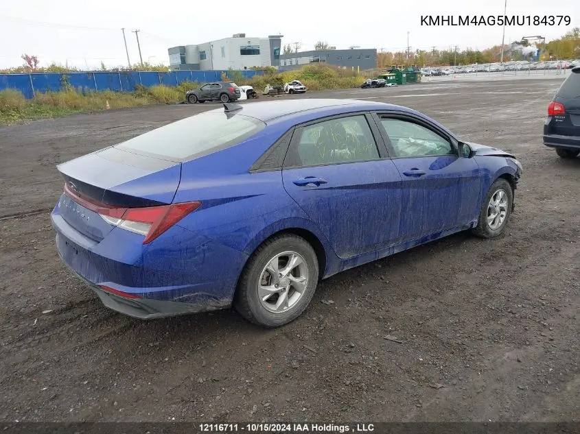 KMHLM4AG5MU184379 2021 Hyundai Elantra Preferred Ivt