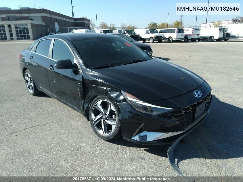 KMHLN4AG7MU182646 2021 Hyundai Elantra Ultimate