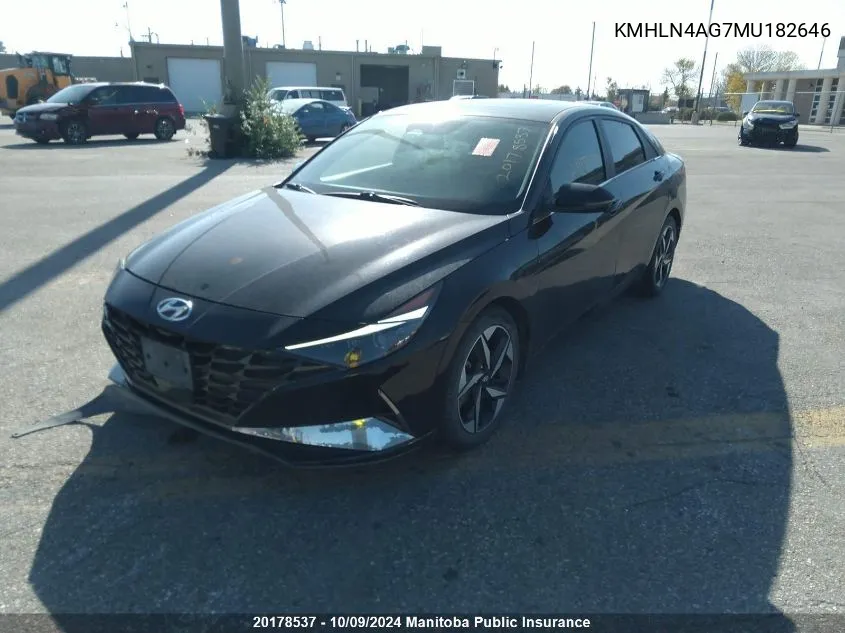 KMHLN4AG7MU182646 2021 Hyundai Elantra Ultimate