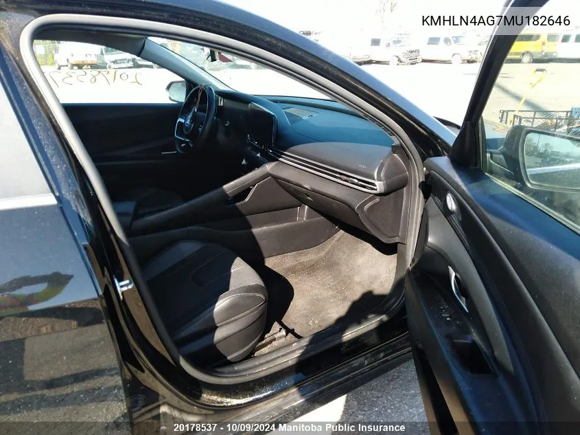 KMHLN4AG7MU182646 2021 Hyundai Elantra Ultimate