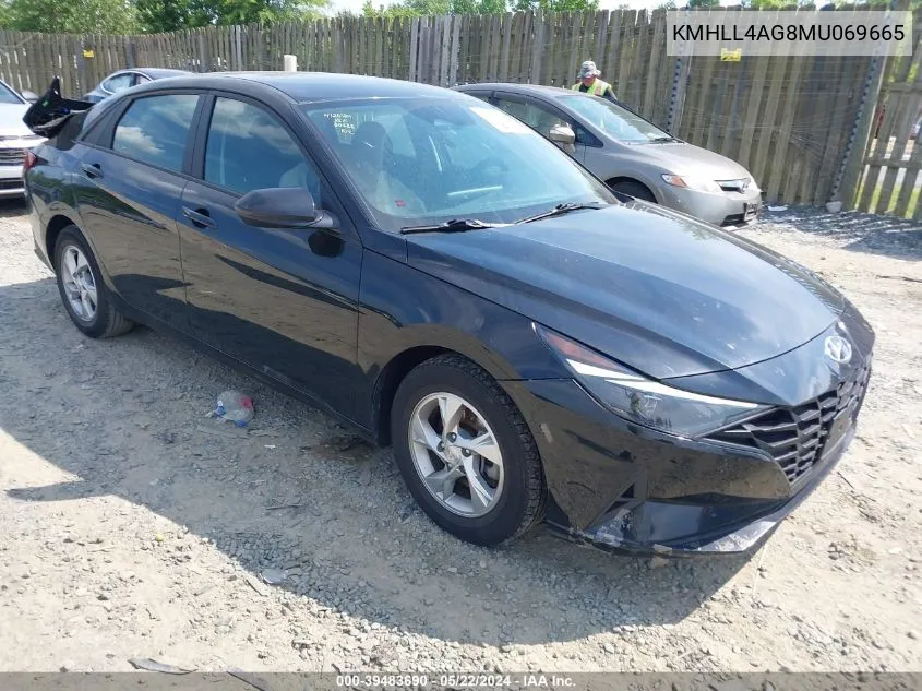 2021 Hyundai Elantra Se VIN: KMHLL4AG8MU069665 Lot: 39483690