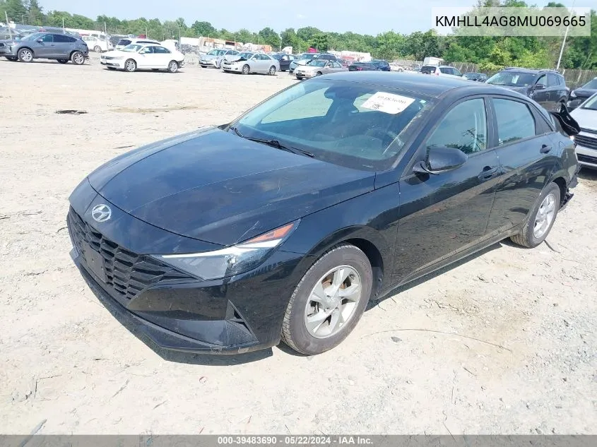 2021 Hyundai Elantra Se VIN: KMHLL4AG8MU069665 Lot: 39483690