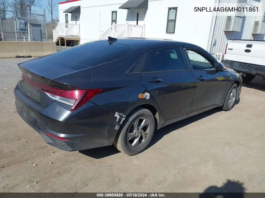 2021 Hyundai Elantra Se VIN: 5NPLL4AG6MH011861 Lot: 39803420