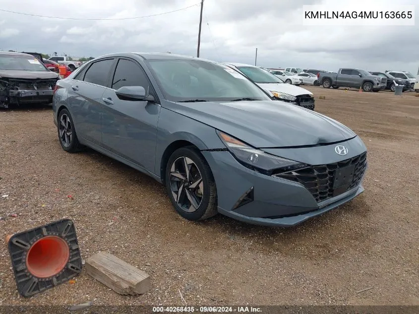 2021 Hyundai Elantra Sel VIN: KMHLN4AG4MU163665 Lot: 40268435