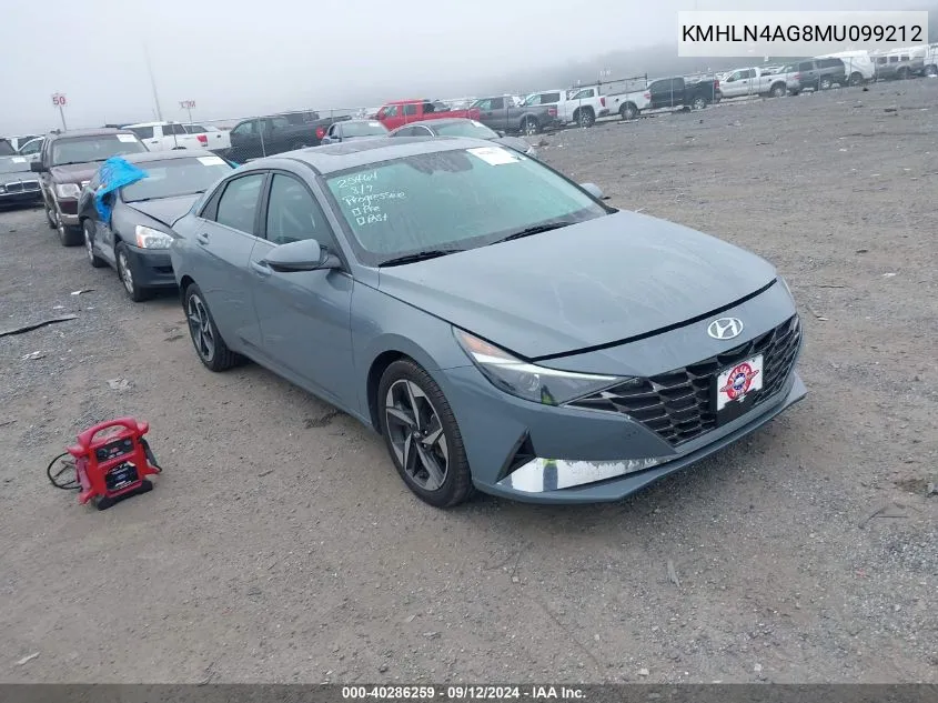 KMHLN4AG8MU099212 2021 Hyundai Elantra Sel