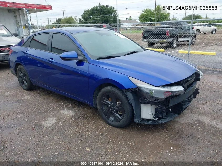 5NPLS4AG6MH025858 2021 Hyundai Elantra Sel