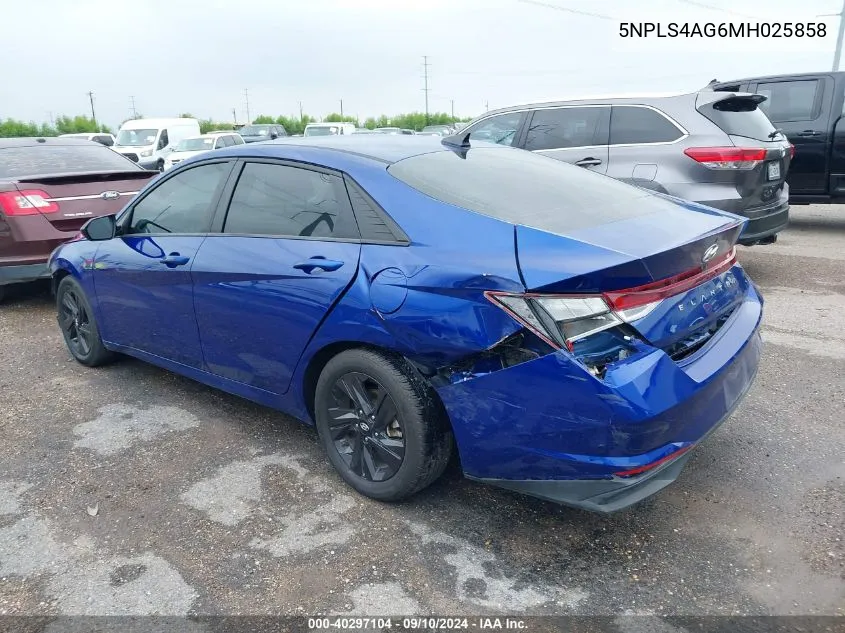 2021 Hyundai Elantra Sel VIN: 5NPLS4AG6MH025858 Lot: 40297104