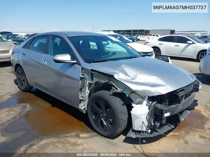 2021 Hyundai Elantra Sel VIN: 5NPLM4AG7MH037737 Lot: 40302849