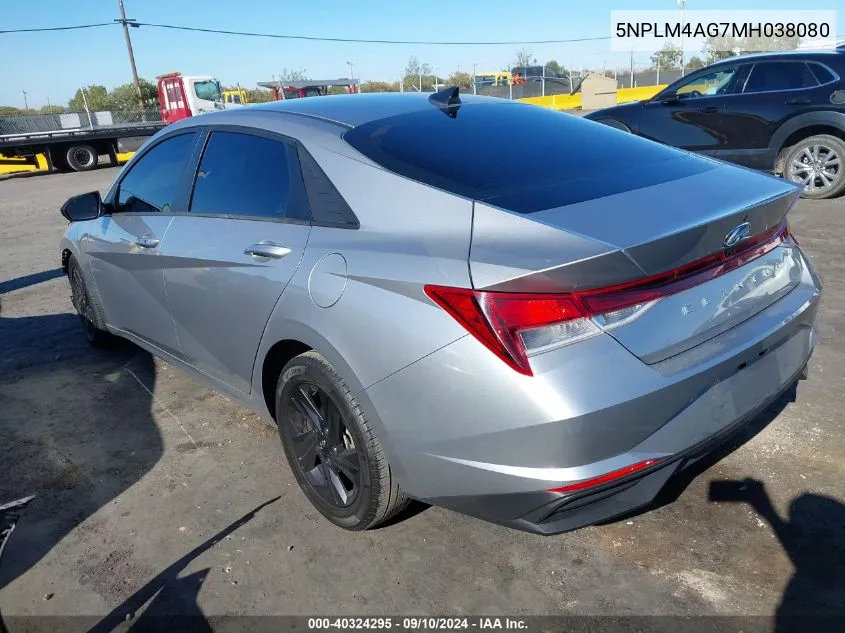 5NPLM4AG7MH038080 2021 Hyundai Elantra Sel