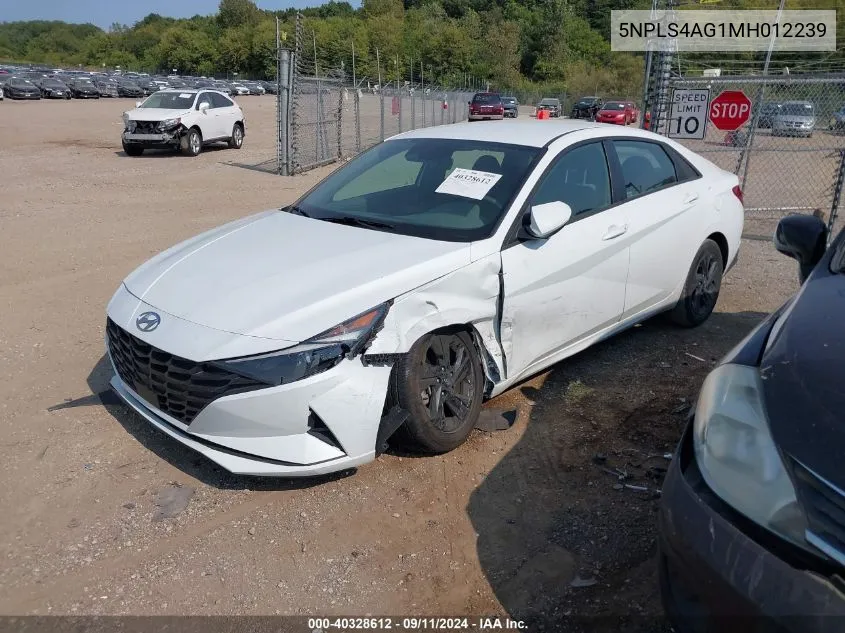 2021 Hyundai Elantra Sel VIN: 5NPLS4AG1MH012239 Lot: 40328612