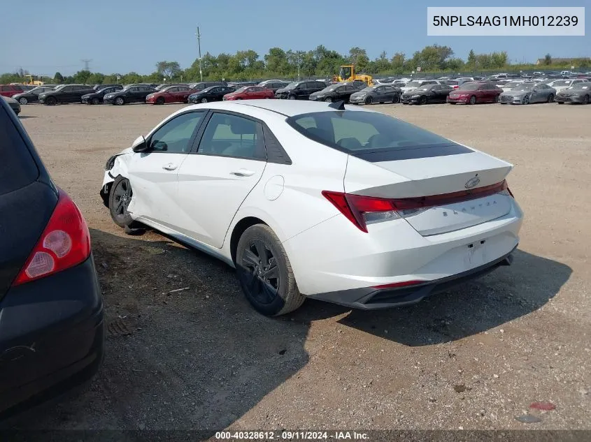 5NPLS4AG1MH012239 2021 Hyundai Elantra Sel