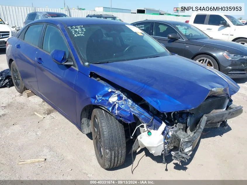 5NPLS4AG6MH035953 2021 Hyundai Elantra Sel