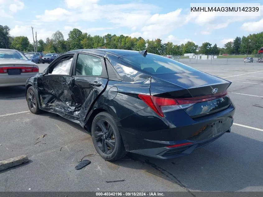 KMHLM4AG3MU142339 2021 Hyundai Elantra Sel