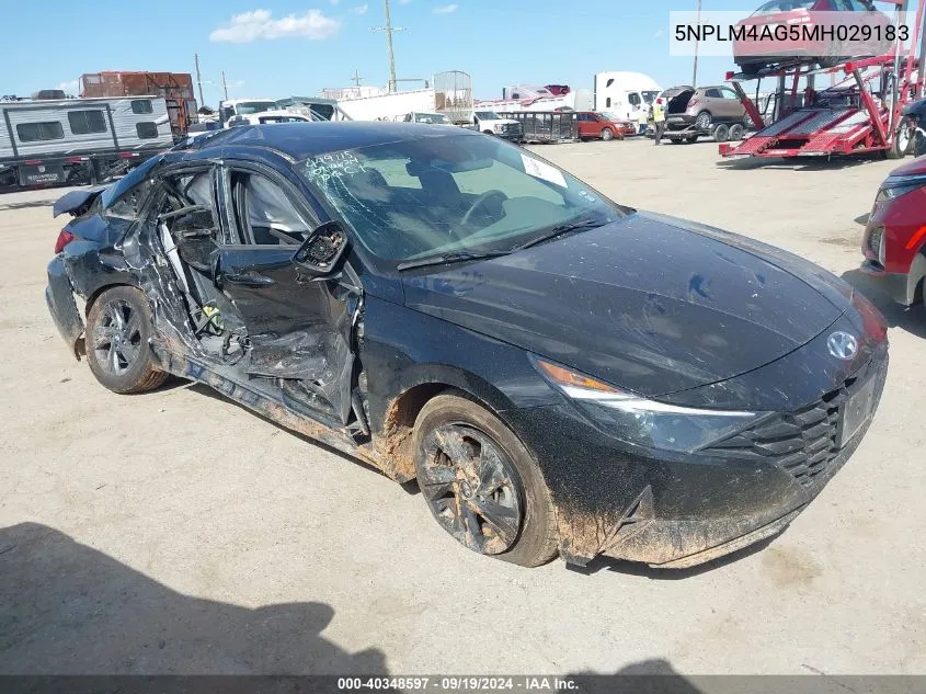 5NPLM4AG5MH029183 2021 Hyundai Elantra Sel