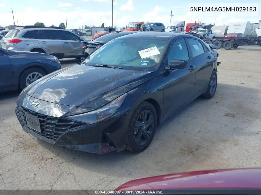 5NPLM4AG5MH029183 2021 Hyundai Elantra Sel