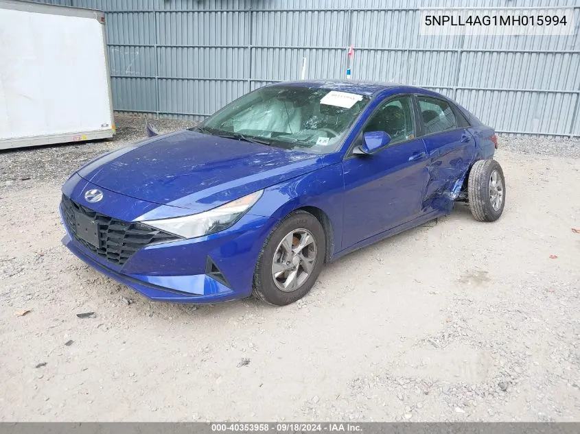 5NPLL4AG1MH015994 2021 Hyundai Elantra Se