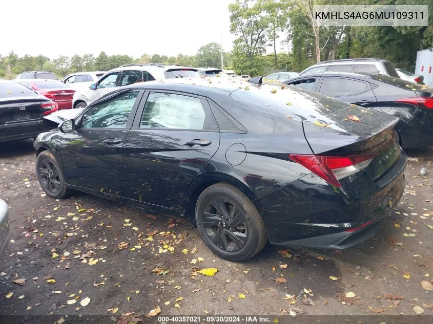 KMHLS4AG6MU109311 2021 Hyundai Elantra Sel