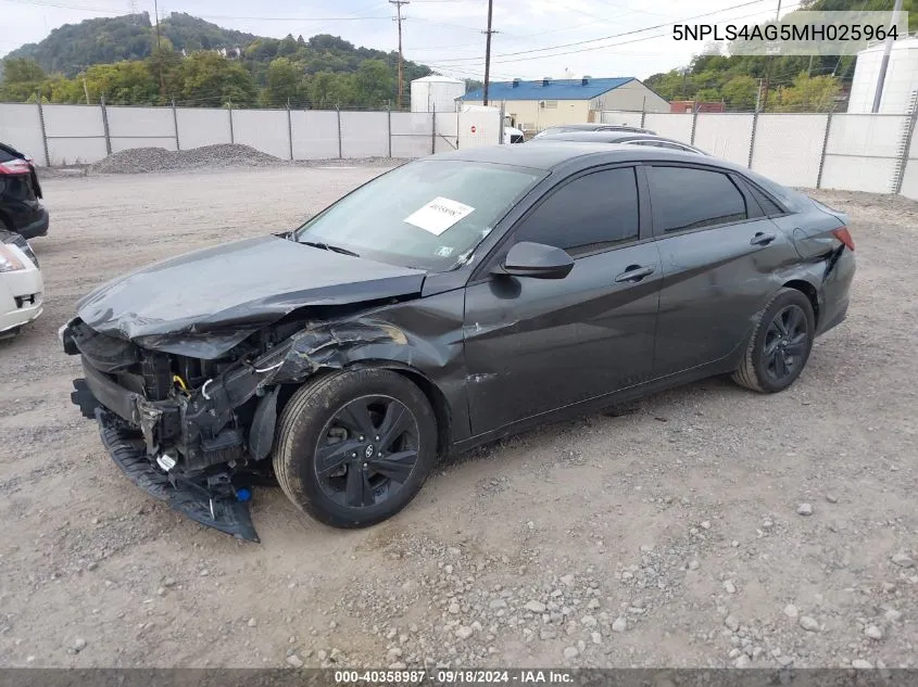 5NPLS4AG5MH025964 2021 Hyundai Elantra Sel