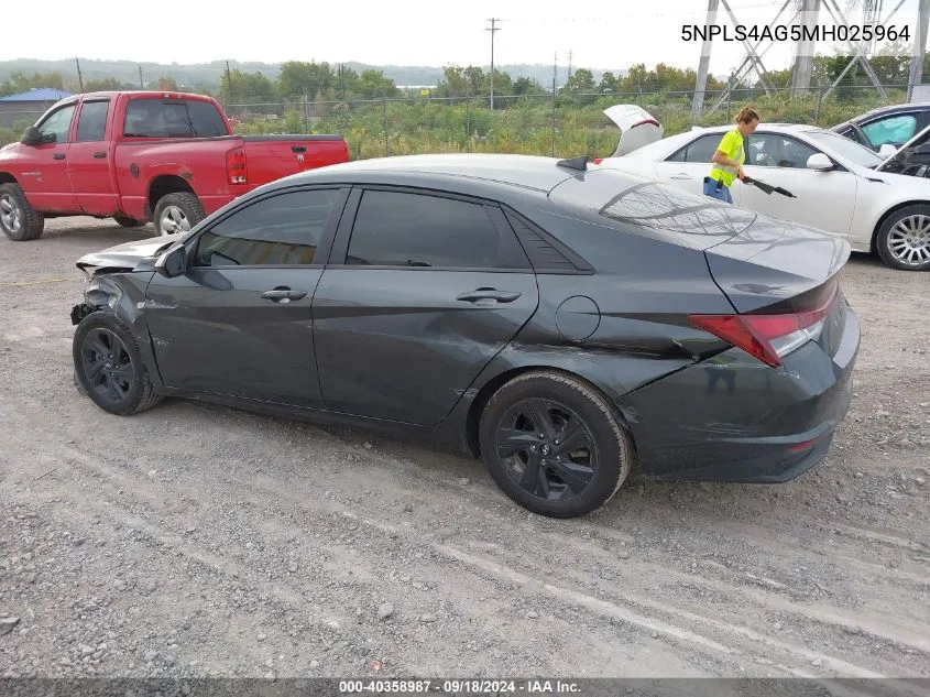 5NPLS4AG5MH025964 2021 Hyundai Elantra Sel