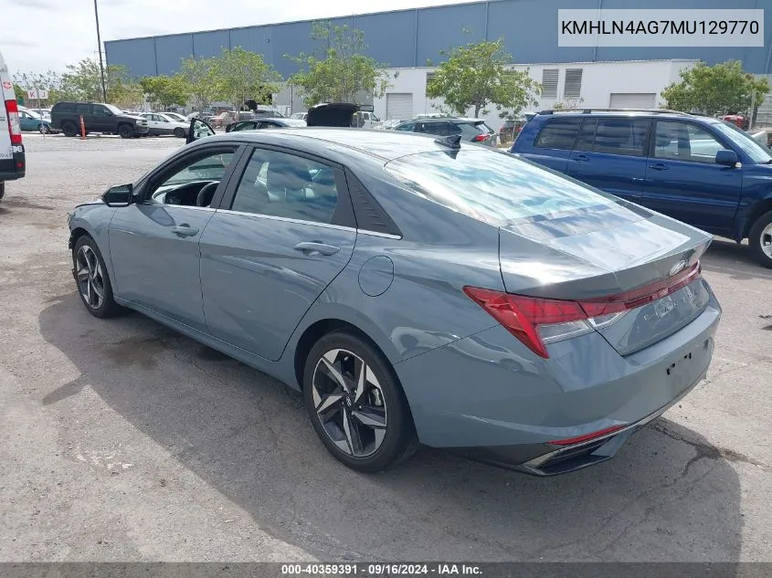 2021 Hyundai Elantra Sel VIN: KMHLN4AG7MU129770 Lot: 40359391