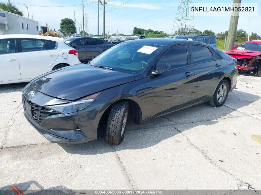 2021 Hyundai Elantra Se VIN: 5NPLL4AG1MH052821 Lot: 40362003