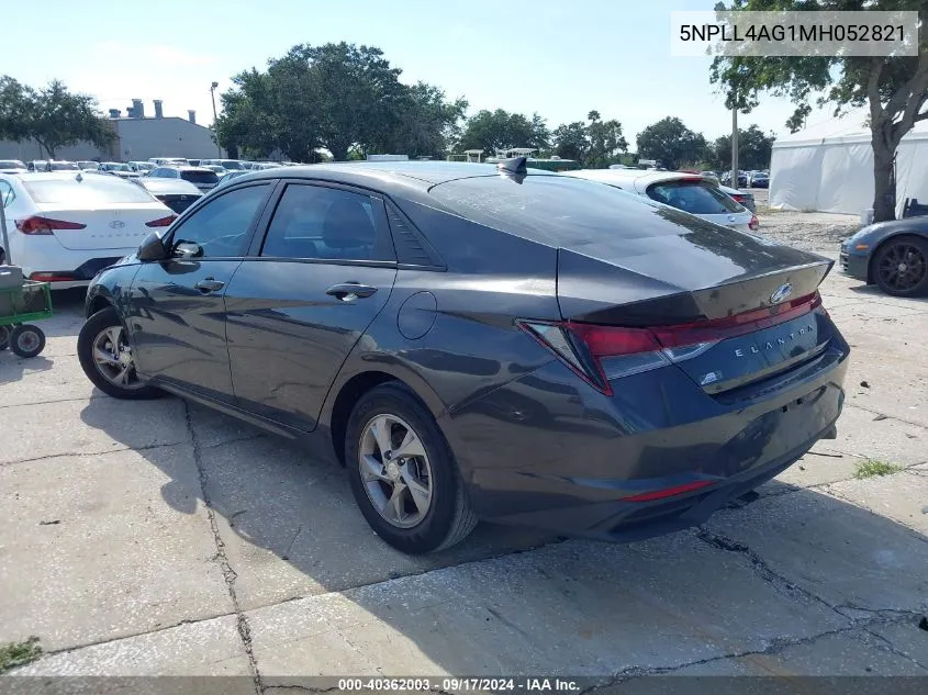 2021 Hyundai Elantra Se VIN: 5NPLL4AG1MH052821 Lot: 40362003