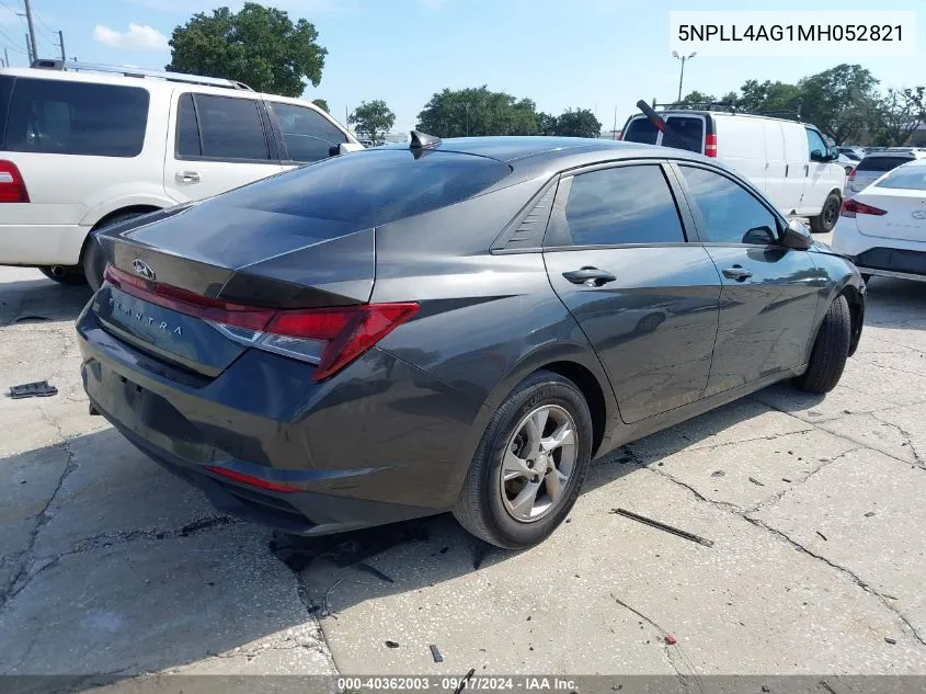 2021 Hyundai Elantra Se VIN: 5NPLL4AG1MH052821 Lot: 40362003