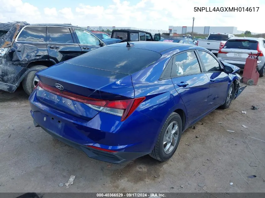 2021 Hyundai Elantra Se VIN: 5NPLL4AGXMH014617 Lot: 40366529