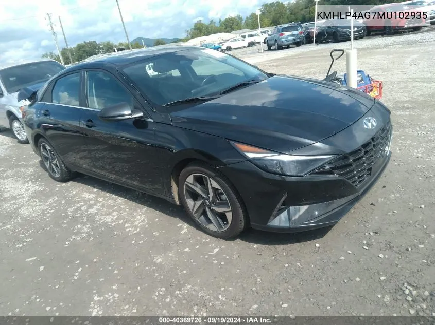 KMHLP4AG7MU102935 2021 Hyundai Elantra Limited