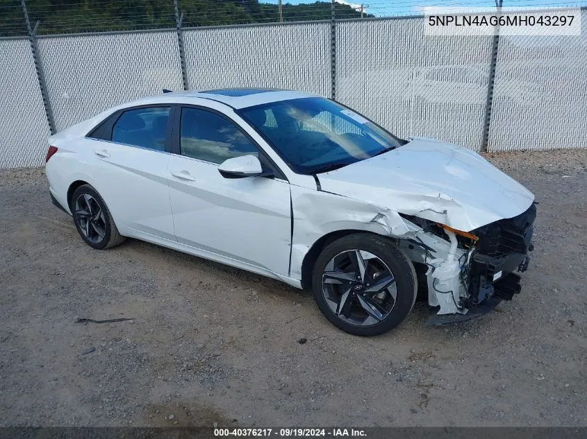 5NPLN4AG6MH043297 2021 Hyundai Elantra Sel