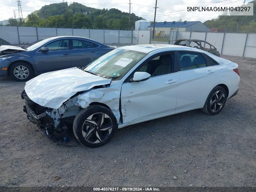 5NPLN4AG6MH043297 2021 Hyundai Elantra Sel