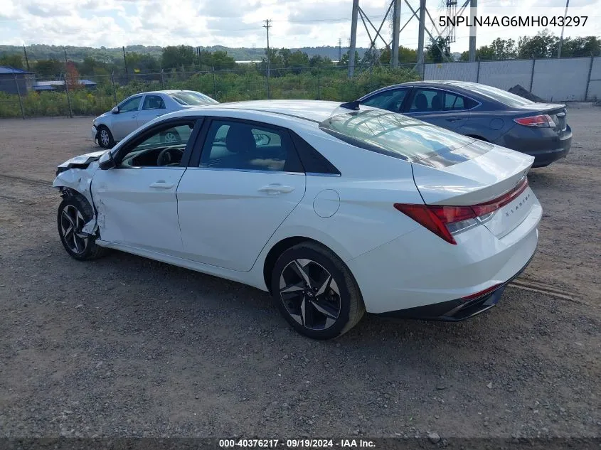 5NPLN4AG6MH043297 2021 Hyundai Elantra Sel