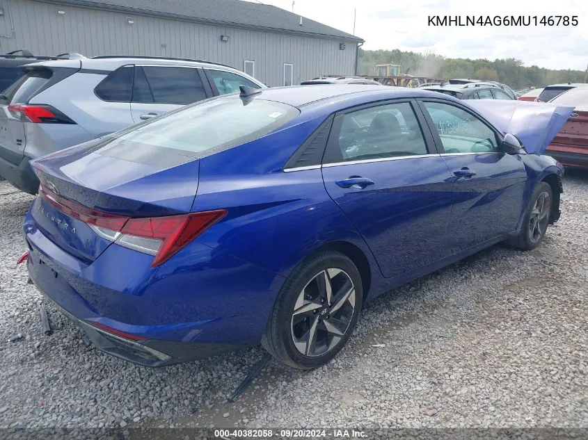 2021 Hyundai Elantra Sel VIN: KMHLN4AG6MU146785 Lot: 40382058