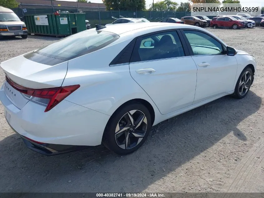 5NPLN4AG4MH043699 2021 Hyundai Elantra Sel