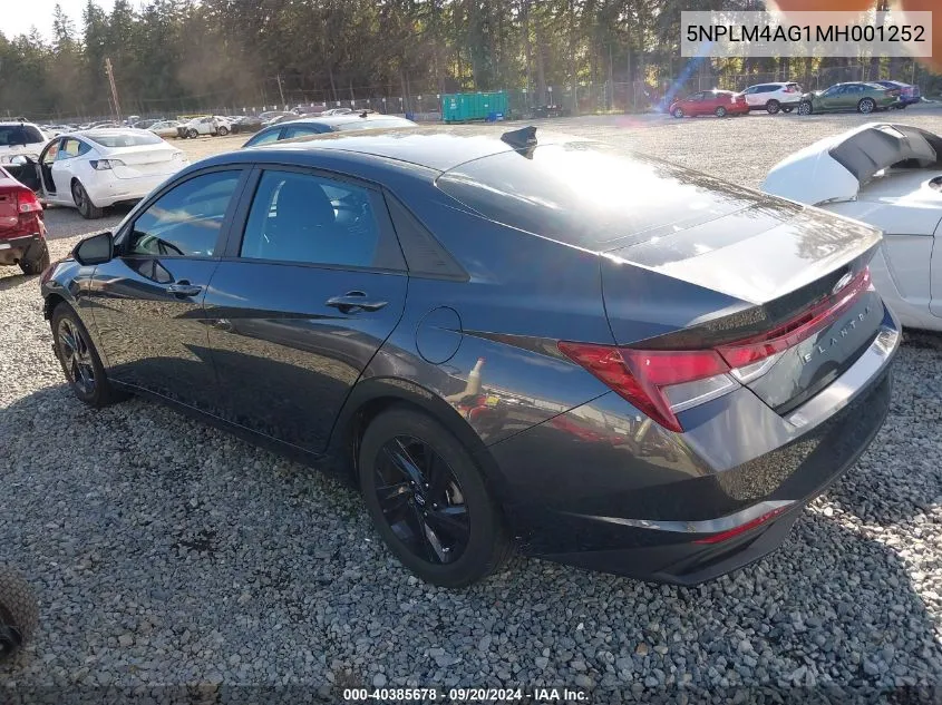 2021 Hyundai Elantra Sel VIN: 5NPLM4AG1MH001252 Lot: 40385678