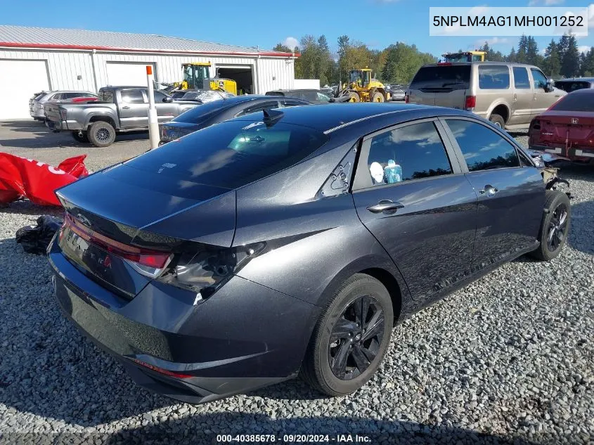 2021 Hyundai Elantra Sel VIN: 5NPLM4AG1MH001252 Lot: 40385678