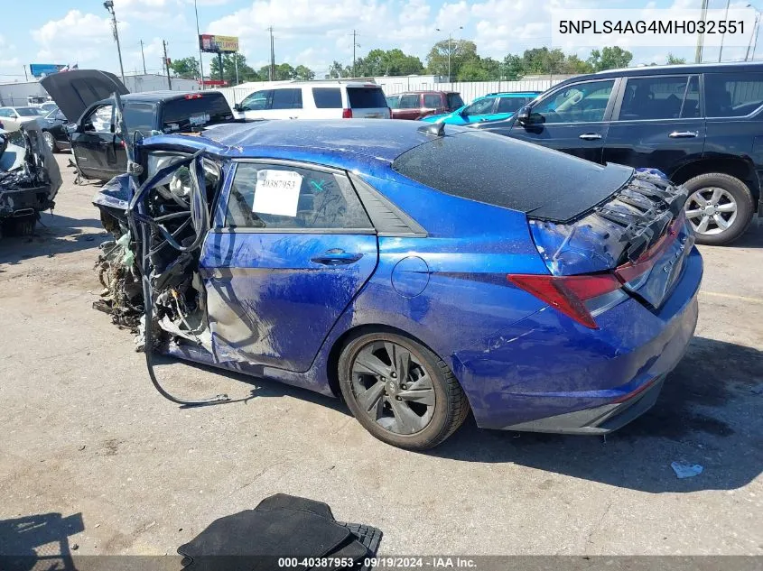 5NPLS4AG4MH032551 2021 Hyundai Elantra Sel