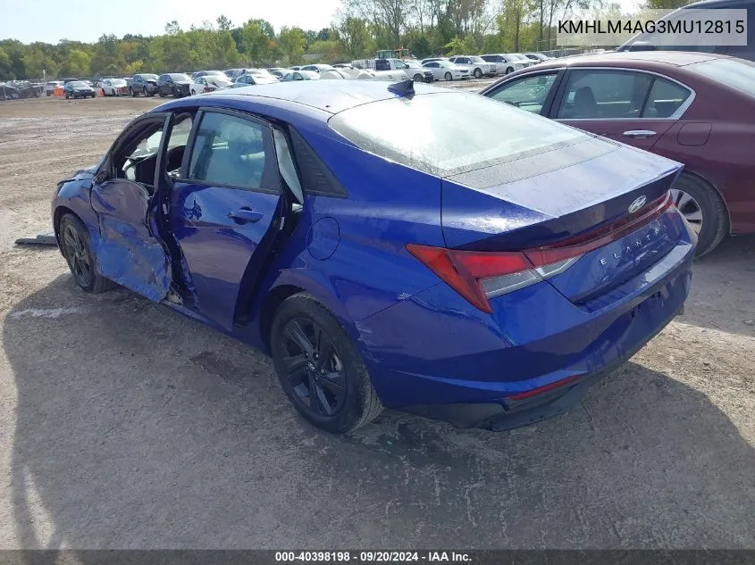 KMHLM4AG3MU12815 2021 Hyundai Elantra Sel