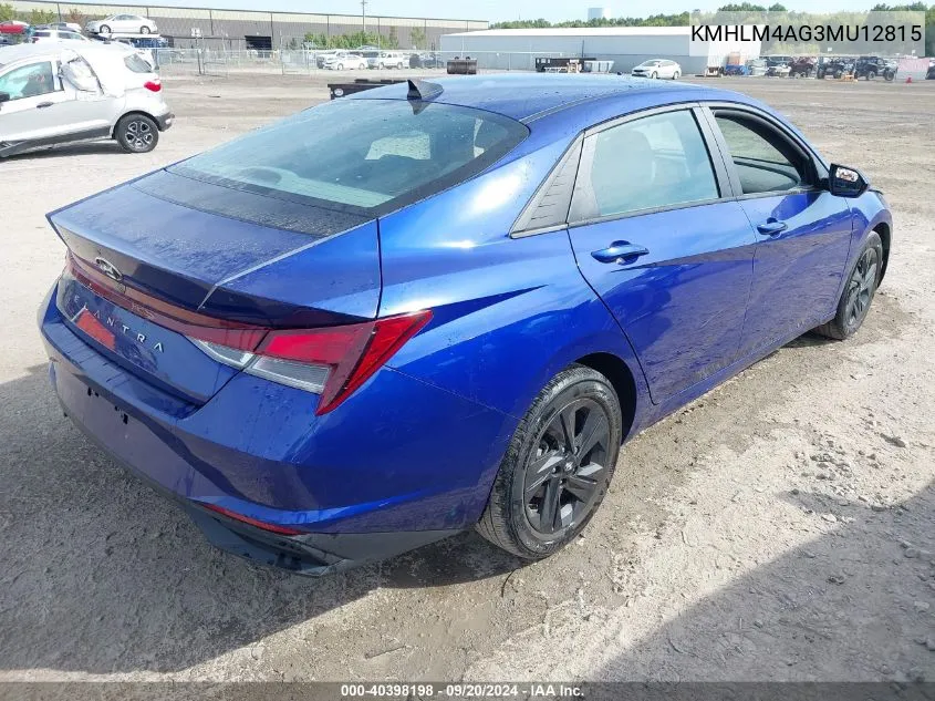 KMHLM4AG3MU12815 2021 Hyundai Elantra Sel