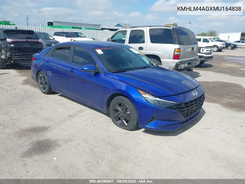 2021 Hyundai Elantra Sel VIN: KMHLM4AGXMU164838 Lot: 40398587