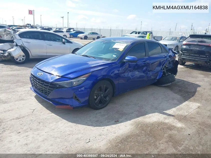 2021 Hyundai Elantra Sel VIN: KMHLM4AGXMU164838 Lot: 40398587