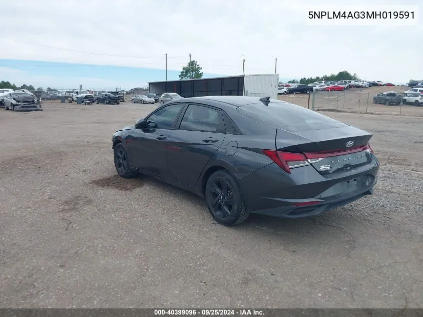 5NPLM4AG3MH019591 2021 Hyundai Elantra Sel