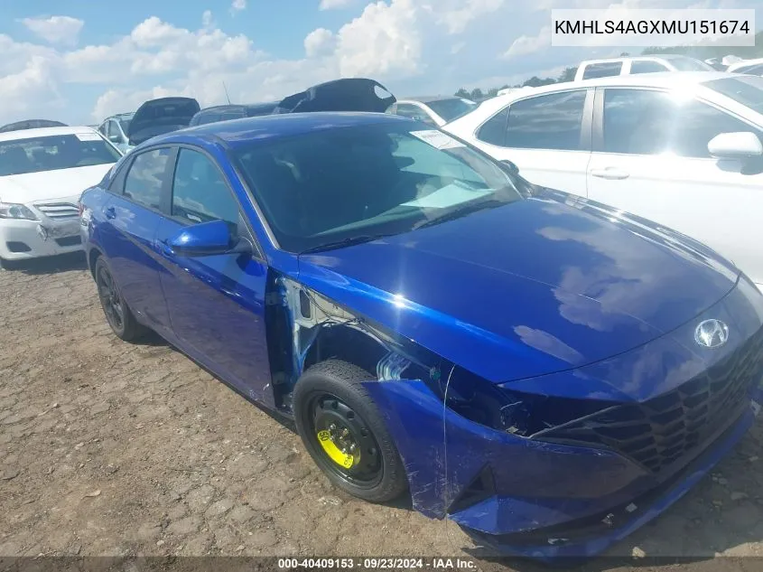 KMHLS4AGXMU151674 2021 Hyundai Elantra Sel