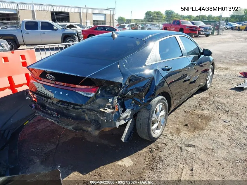 2021 Hyundai Elantra Se VIN: 5NPLL4AG8MH013921 Lot: 40422686