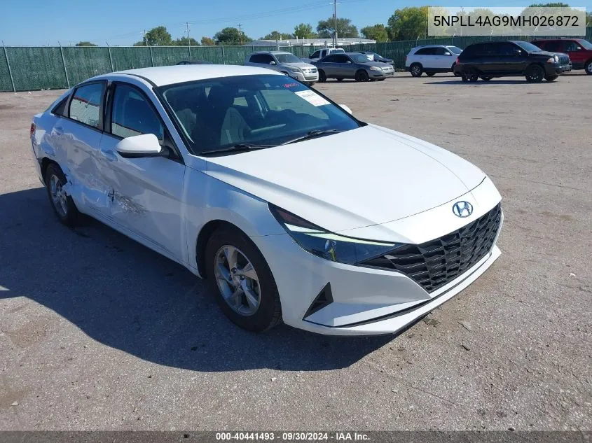 5NPLL4AG9MH026872 2021 Hyundai Elantra Se