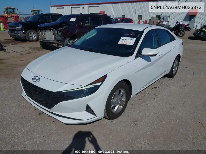 5NPLL4AG9MH026872 2021 Hyundai Elantra Se