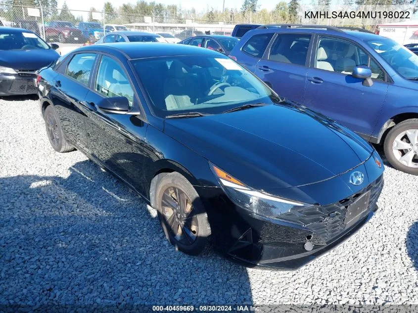 2021 Hyundai Elantra Sel VIN: KMHLS4AG4MU198022 Lot: 40459669